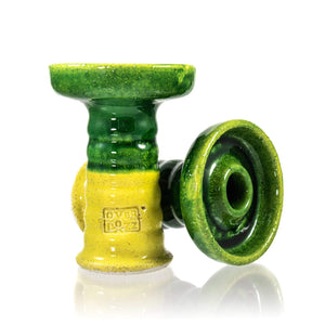 OverDozz Premium Phunnel Bowl G2-W White Clay - Green/Yellow